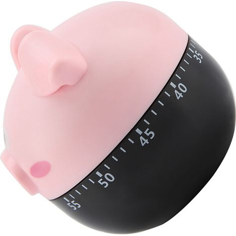 Niedlicher Cartoon-Schweinchen-Küchentimer, mechanischer Timer, Zähler für die Kochzeitmessung (1/5)