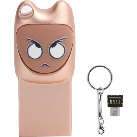 Mini Disque Flash USB Mignon Motif Dessin Animé pour Téléphone Ordinateur 16GB Or Rose (1/5)