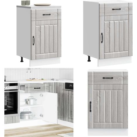 vidaXL Armoire de cuisine Lucca sonoma gris bois ingénierie (1/5)