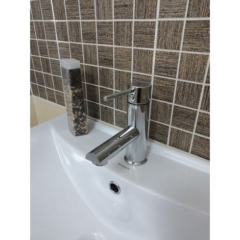Mitigeur lavabo SEINA avec bonde laiton chromé (1/5)
