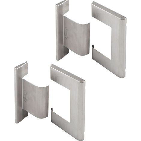 Abdeckkappe für 90 Grad Scharnier Glas-Wand Abdeckung, Alu Edelstahl satiniert