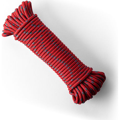 SNURO Corde Polypropylène Tressée (6mm, 20m) - Corde Solide en PP tressée - Paracorde Solide et Légère pour l'Extérieur, la Survie et le Jardin - Résistance à la rupture 531kg