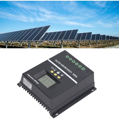 Contrôleur solaire MPPT, 12V 24V 36V 48V Port USB LCD Affichage du panneau solaire (1/5)