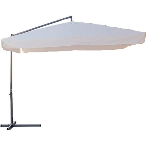 Parasol, 3 x 3 x 3 MT, Bras latéral, Blanc