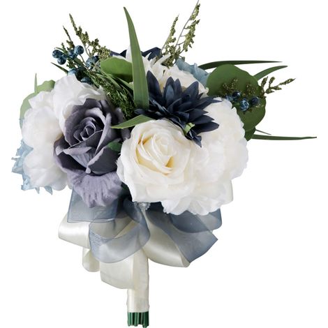 Fleur artificielle bleu - végétation épanouie - outil de qualité pour mariage - facile à manipuler au quotidien (1/5)