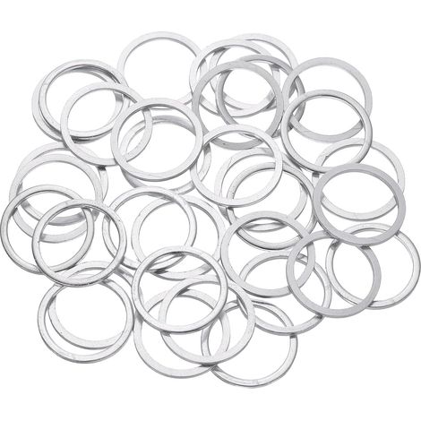 100 Pcs Rondelle Plate M18 22mm Diamètre Extérieur Ton Argenté (1/5)