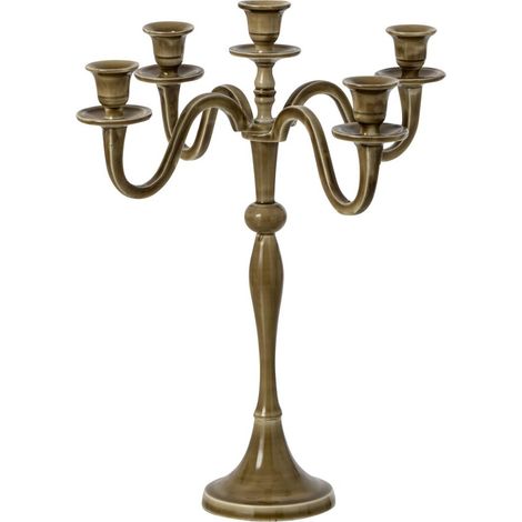 Chandelier 5 Branches "Colette" 42cm Vert Olive (1/5)