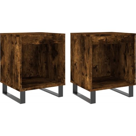 Maison Exclusive - Nachttische 2 Stk. Räuchereiche 40x35x50 cm Ho