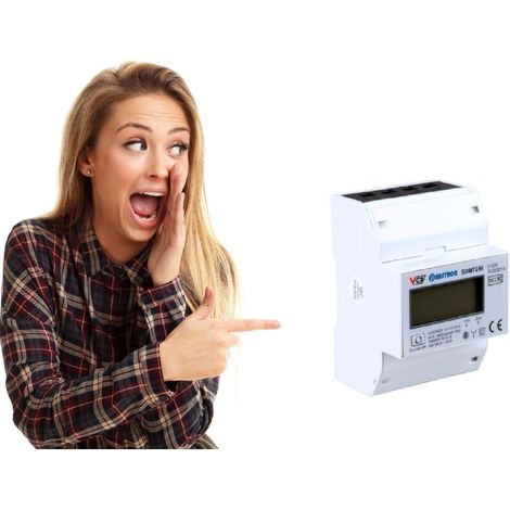 VCX Compteur électrique triphasé MID SDM72BI - 100A - Précision classe 1 - Conforme CE (1/5)