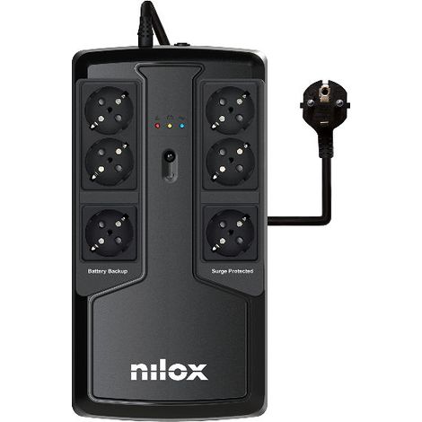 Nilox UPS OFFICE PREMIUM LI 850 VA Unterbrechungsfreie Stromversorgung (USV) Line-Interaktiv 0,85 kVA 595 W