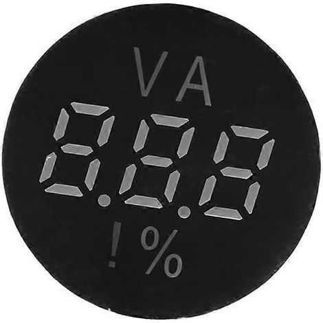 Voltmètre numérique rond, indicateur de tension, voltmètre, connexion à 2 ou 3 fils (1/5)