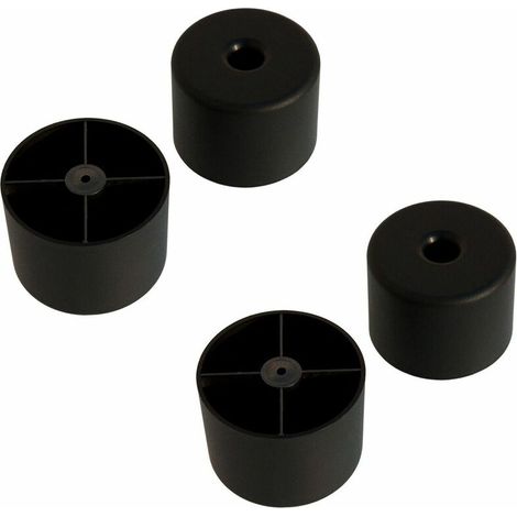 Set di 4 piedini per mobili da 50 mm x 30 mm in plastica rigida per divani, tavoli e poltrone. Montaggio fai-da-te rapido e resistente. (1/2)