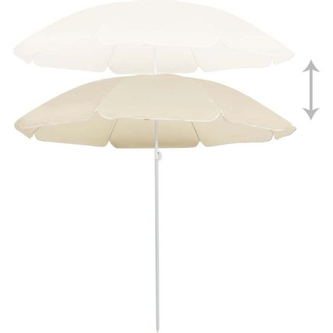 Ombrellone  Parasole da Esterni con Palo in Acciaio 180 cm Sabbia (1/5)