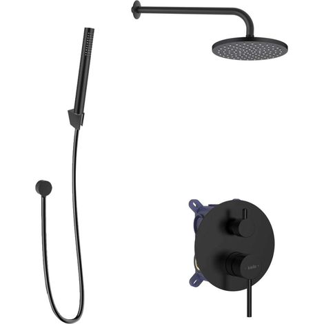 kielle Oudee I - Rubinetto da incasso per 2 elettrodomestici, con accessori e corpo EcoSpare, nero opaco 20633SP34 (1/5)