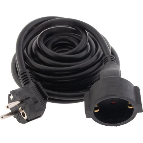 Zenitech – Rallonge Schuko HO5VV-F 3G1,5mm² 10m – Isolation renforcée pour usage intérieur – Puissance maximale 3680W sous 230V