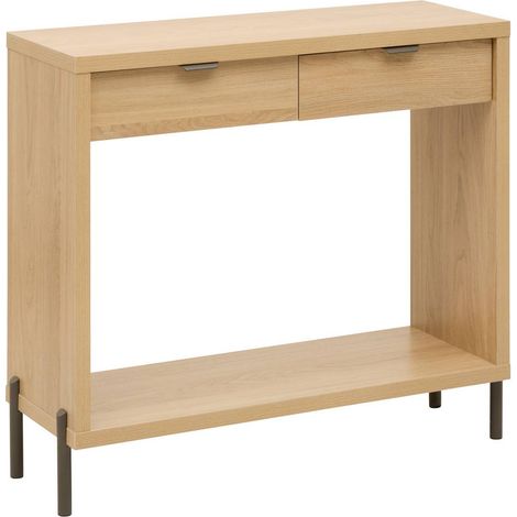 Mesa auxiliar alvo rectangular, 32 x 92,5 cm, color beige - 5five (1/5)