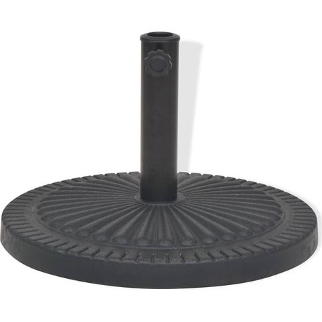 vidaXL Base per Parasole Circolare in Resina Nera 29 kg