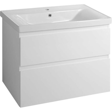 Aqualine Altair - Meuble pour lavabo 60x78x45 cm, 2 tiroirs, blanc AI280
