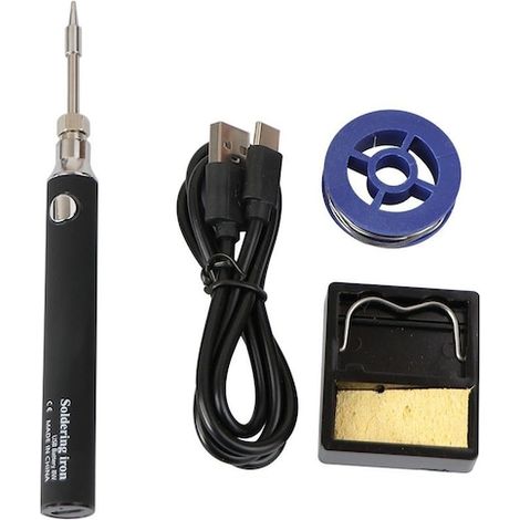 Kit de soldador eléctrico inteligente, mini soldador USB inalámbrico, herramienta de reparación portátil recargable de 5 V