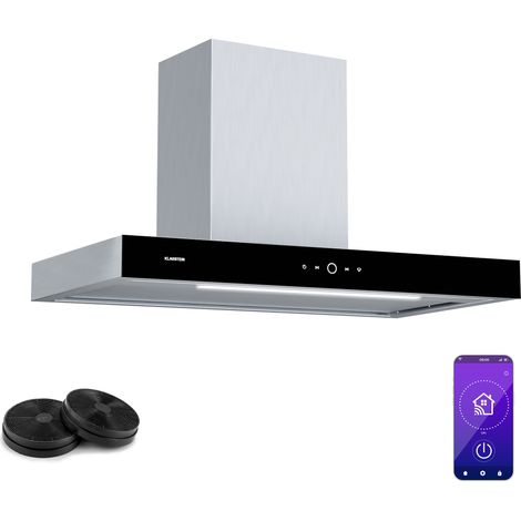 Klarstein SmartEdge cappa aspirante WiFi silenziosa potente LED 550 m³/h CEE A+