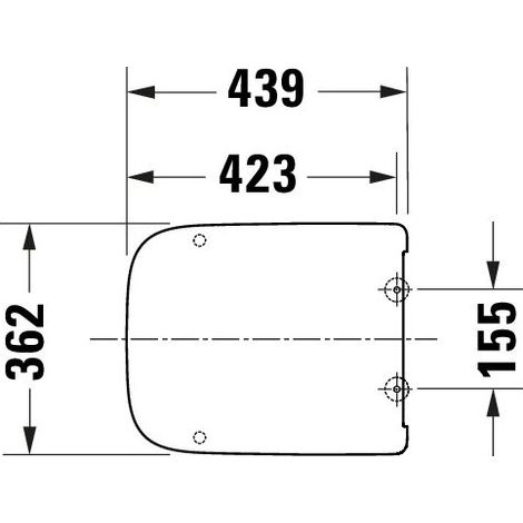 DURAVIT 0023790000 Siège de WC universel carré profond 438 mm assise. (1/4)