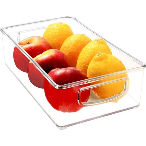 Contenitori Frigo Dispensa Organizer Set 4 Vetro 25x15x8 cm (1/5)