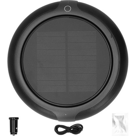 Purificateur d'Air Solaire pour Voiture et Maison - Élimine Odeurs et Formaldéhyde, Noir (1/5)