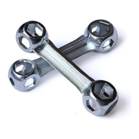 Clé hexagonale de vélo en alliage 10 en 1 en forme d'os de chien, outil de réparation portable durable 2pcs (1/5)