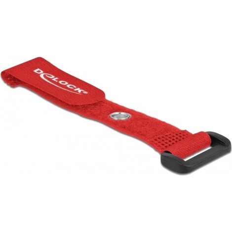 DeLOCK Brida de cable con lazo y ojal de sujeción LA 150 x AN 20 mm rojo 5 piezas (1/4)