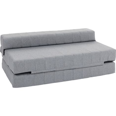 2-in-1 Bodensofa klappbar aus Polyester in Grau, 250 kg belastbar, für 2 Personen (1/5)