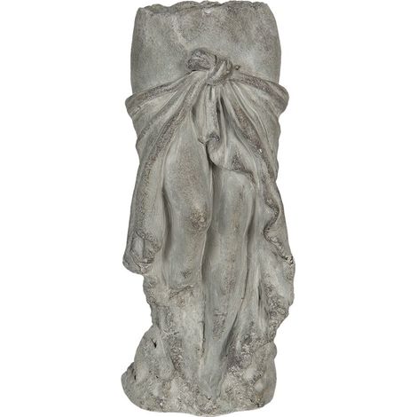 Pot de Fleurs Classique en Pierre Grise pour Décoration Intérieure - 13 x 13 x 29 cm - PANGIVO (1/5)