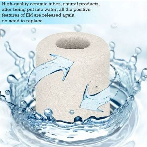 Effektive natürliche Keramikperlen, Wasserfiltrations-Keramikperlen für alle Arten von Aquarien und Teichen, stabilisiert den pH-Wert des Wassers (50 Stück, Weiß) (1/5)