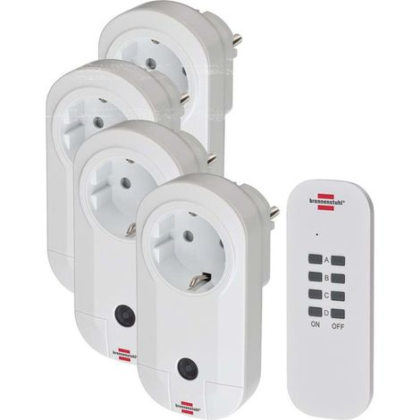 Brennenstuhl Brenn Funk RC CE1 4001 Blanc 4 prises radio (1/4)
