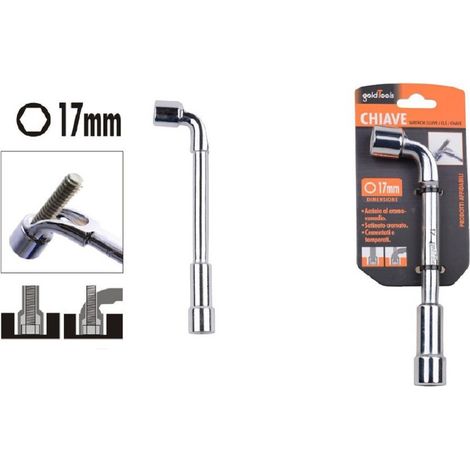 Kaela - Chiave Tipo L Bussola 17mm Bocca Esagonale Cromo Vanadio Acciaio 91625 Ferramenta - (1/2)