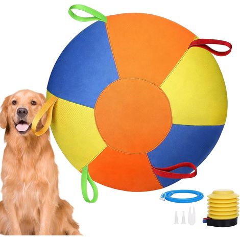 Balle de berger pour chiens Balle gonflable apaisante avec poignée Jouet de berger et balle apaisante pour petit chien pour chiens de toutes tailles : petits, moyens et grands, pour les (1/5)