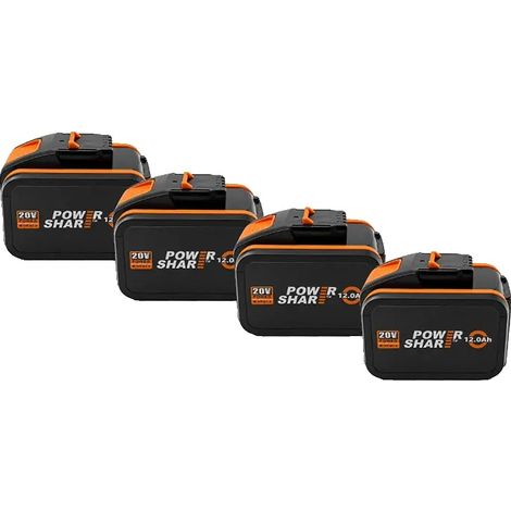 Batterie Lithium, Capacité 12000mAh, Compatible avec les Outils Worx, 15C-12.0Ah X4 (1/2)