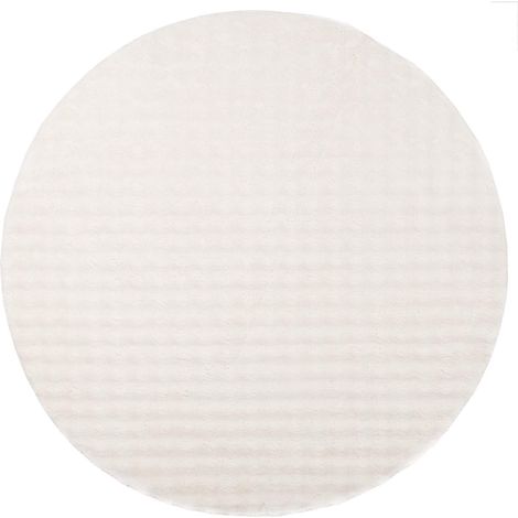 Tappeti per area Rotondo SIROLO Crema Ø 200 CM Poliestere vidaXL