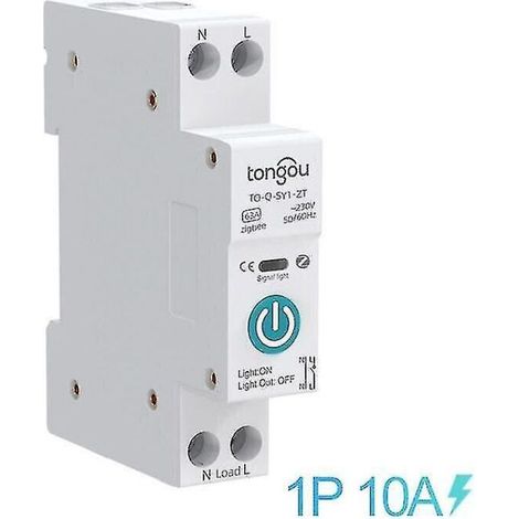Disjoncteur intelligent Tuya Zigbee avec compteur 1P 63A sur rail DIN 10A sans compteur (1/5)