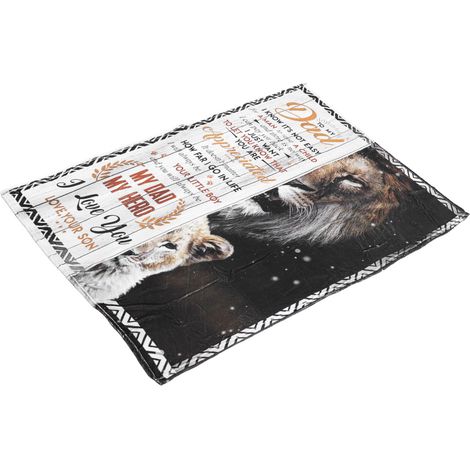 Couverture « Papa » personnalisée en fibre de polyester, thème fête des pères, multifonctionnelle, pour canapé, chambre ou bureau, 150 x 200 cm / 59,06 x 78,74 pouces (1/5)