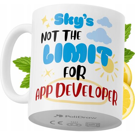 Lustige Kaffeetasse mit witzigem Textdesign für App-Entwickler – ideal für Geburtstage, Namenstage und Feiertage. Hochwertige Tasse für besondere Anlässe im Homeoffice oder Büro. Farbe: Weiß, 330 ml.