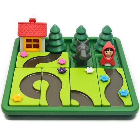 Jeu de société enfant, forme éducative, Petit Chaperon Rouge, puzzle parent-enfant, jouet préscolaire, cadeau développement précoce, apprentissage formes (1/3)
