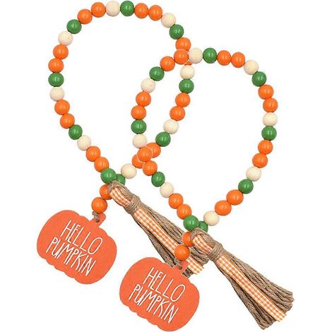 Guirlande de perles en bois multicolores, 8 pièces, pour décoration murale. (1/5)