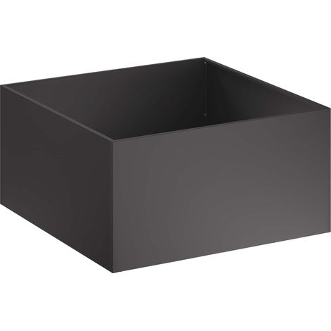 Macetero de Jardín Negro 60 x 60 x 40 cm Acero laminado en frío vidaXL