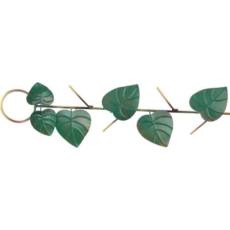 Mangeoire à oiseaux portable de 45 cm pour colibris, à suspendre, avec feuilles vertes, pour la décoration de jardin. (1/5)