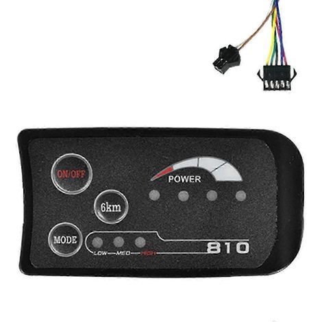 Tableau de bord LED pour vélo électrique S810, 36 V, IP65, protocole UART, boîtier SM 5+2 broches, fdq (1/5)