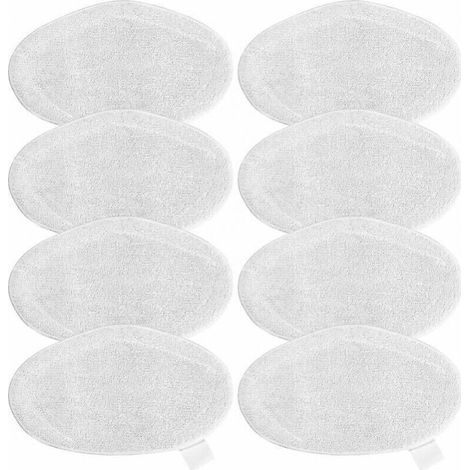Lingettes de rechange lavables pour balai vapeur Polti Vaporetto SV440 – Lot de 8 pièces en microfibre haute absorption (1/4)