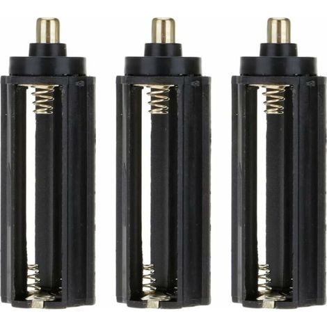 Bardusch-3 pcs 3 x 1.5 V AAA Compartiment de batterie cylindrique support Boîte pour 18650 adaptateur convertisseur pour lampe torche (1/5)