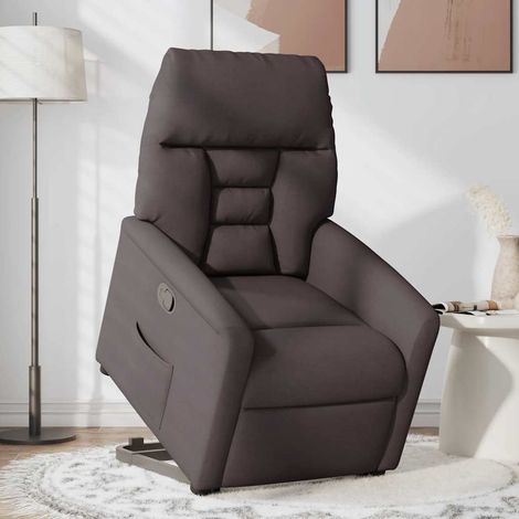 Maison Exclusive - Relaxsessel mit Aufstehhilfe Dunkelbraun Stoff (1/5)