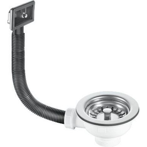 Mcalpine 1.5" Basket Strainer Waste + Rectangular Overflow Grid