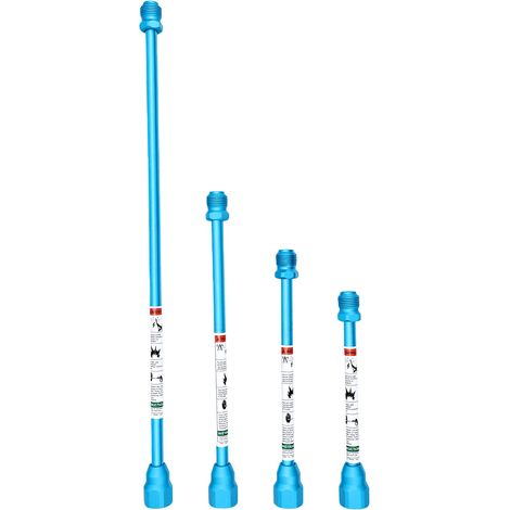 Embout de pulvérisation de peinture sans air, poteau d'extension bleu 20cm 25cm 30cm 50cm, baguette de pistolet de pulvérisation en alliage d'aluminium 4 pièces (1/5)
